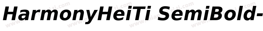 HarmonyHeiTi SemiBold字体转换